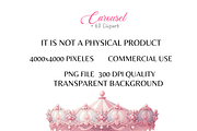 Pink Pony and Carousel Horse PNG, a Decorative Illustration by VM PARTYS  BY TAIRUMA (Thumbnail 6 of 10)