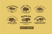 Classic Cars Illsutration and Badges, a Branding & Logo Template by Luthfi Works (Thumbnail 7 of 7)