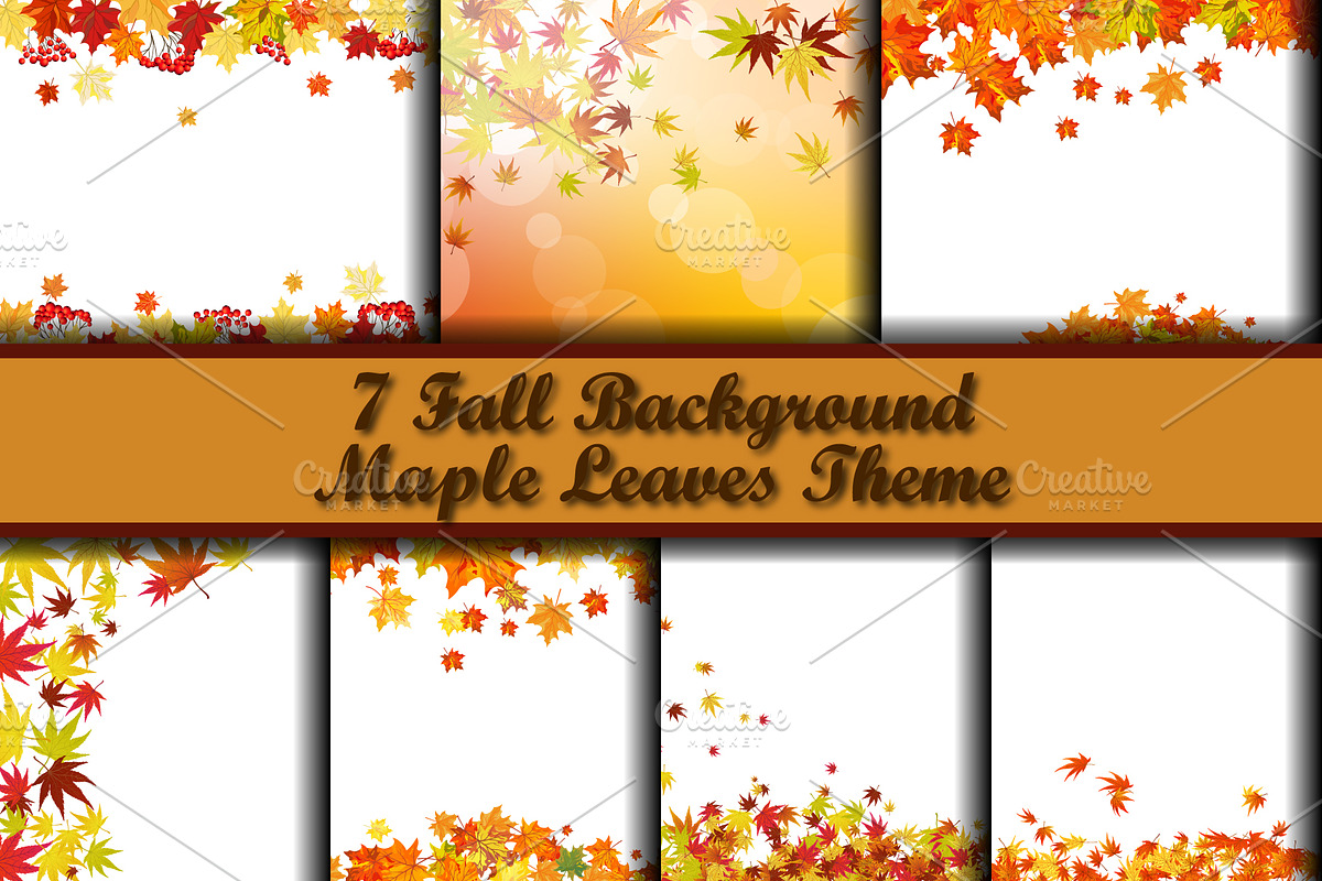 Autumn Leaves Border Set, a Decorative Illustration by Pavel Vectors (Photo 1 of 8)