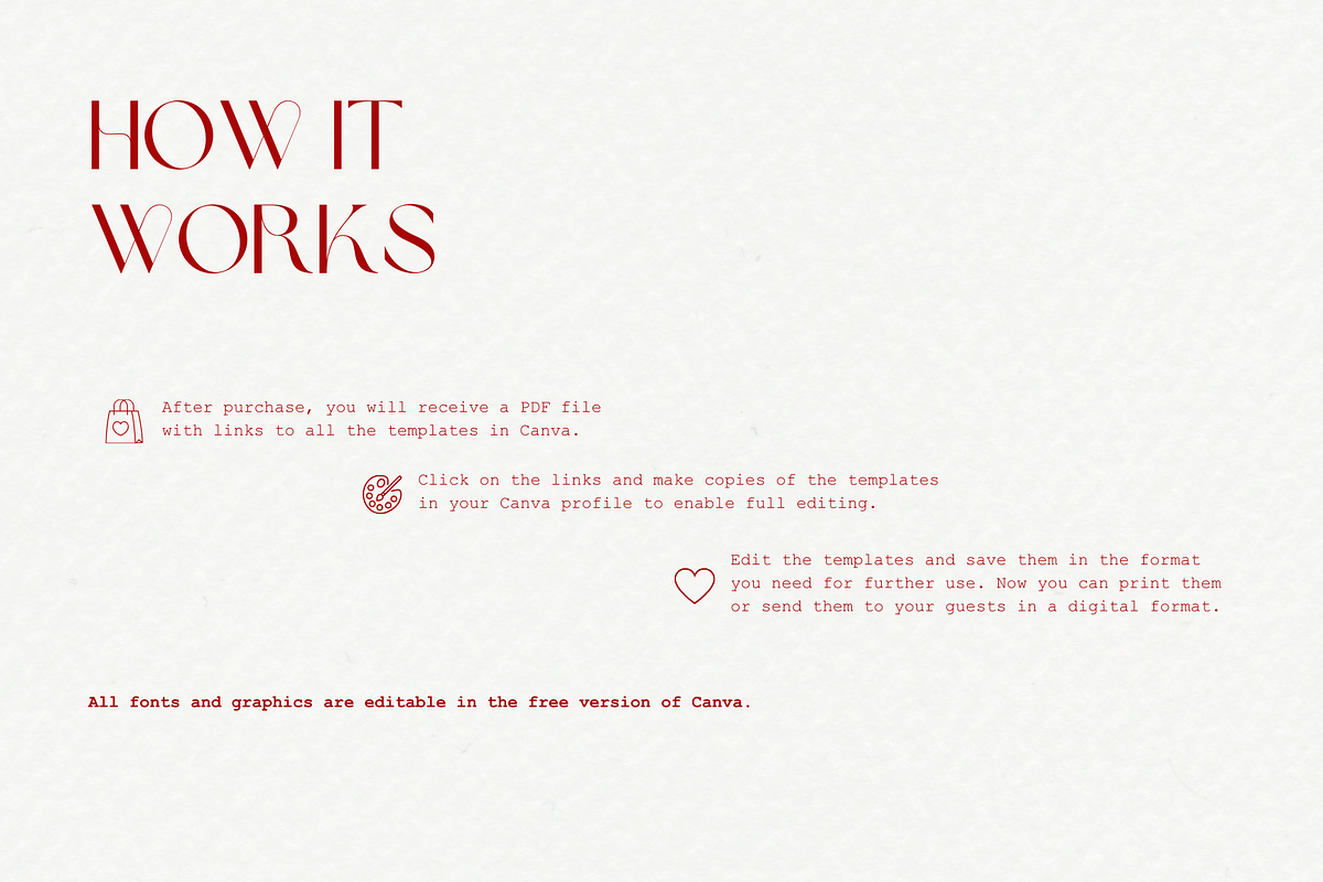 Romantic aesthetic wedding templates, a Stationery Template by Roomoftemplates (Photo 6 of 6)