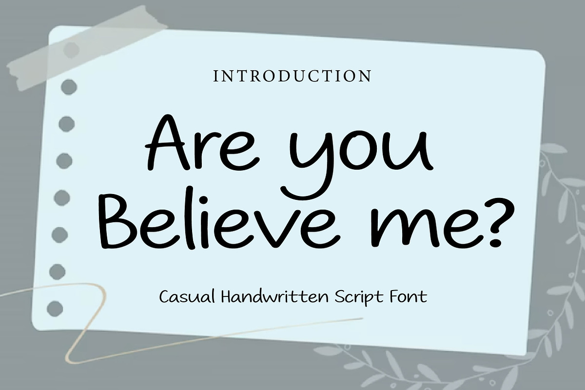 Are you Believe me, a Handwritten Font by Wow Magic (Photo 1 of 3)
