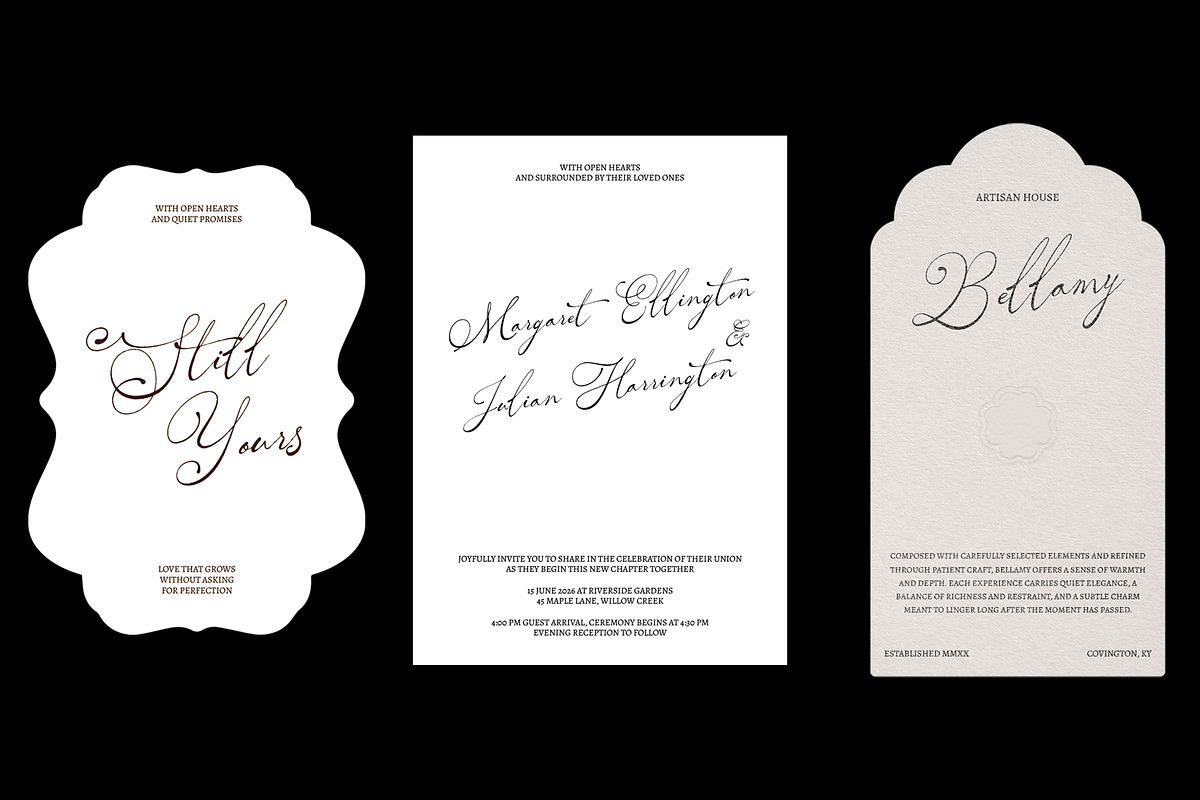 Serenité Gratia - Calligraphy Script, a Script Font by Inviline.co (Photo 7 of 10)
