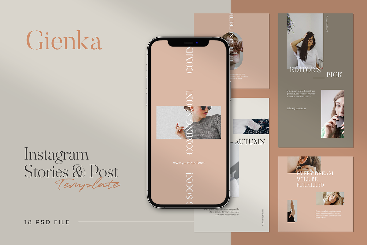 Gienka - Instagram Stories & Post, a Social Media Template by Creatchees.std (Photo 1 of 4)