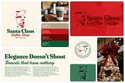 Santa Claus Coffee Shop Logo, a Branding & Logo Template by Headfonts (Thumbnail 2 of 3)