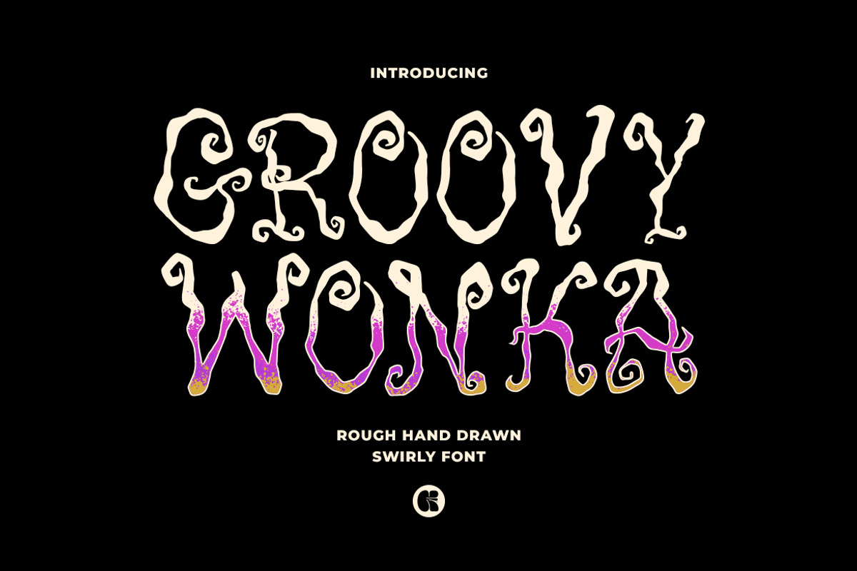 GF Wonka Rough Handdrawn Swirly Font, a Handwritten Font by GroovyFontCo (Photo 1 of 7)