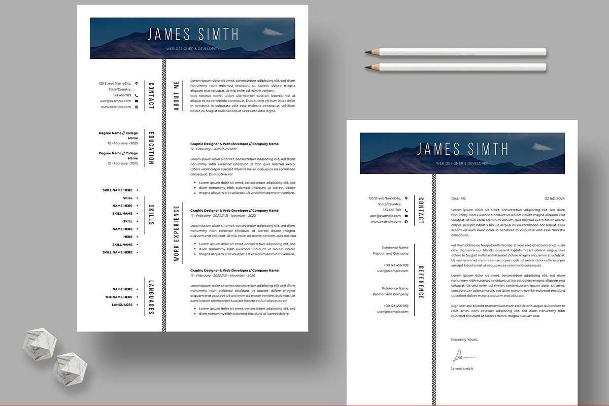 Creative Resume and Cover Letter, a Resume Template by MightyDesign (Photo 1 of 8)