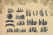 Vintage brewery. Alcohol production., a Food Illustration by bioraven (Thumbnail 14 of 15)