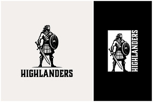 Highlander Scottish Warrior Logo, a Branding & Logo Template by Enola99d