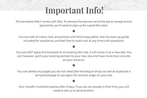 Wix Website Template White Linen