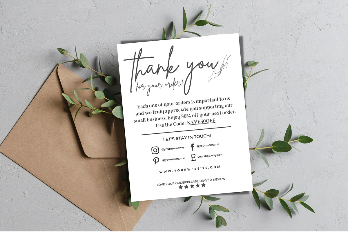 Thank You Card For Small Business, a Flyer Template by Oskar Wantopi (Photo 2 of 6)