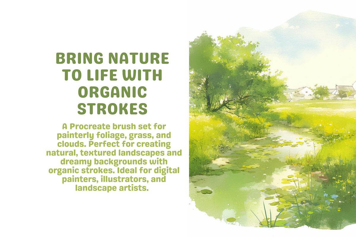 Anime Ghibli Nature Brushes, a Brush Add-On by nikiartcorner (Photo 3 of 7)