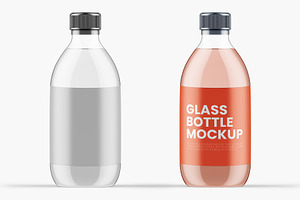 Clear Glass Bottle Mockup, a Product Mockup by GraphicsPixel