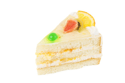 A piece of cake on a white backgroun, a Food & Drink Photo by AlexBush