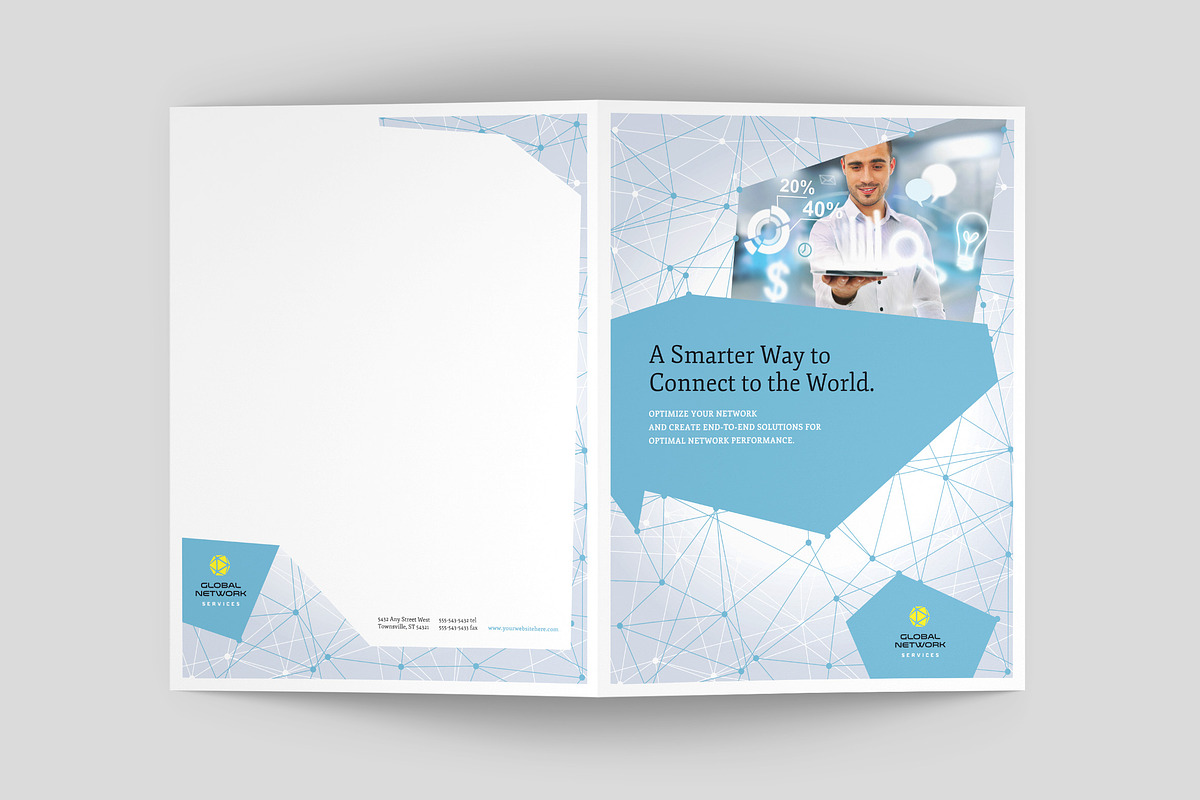 Global Network Brochure Template, a Brochure Template by StockLayouts (Photo 3 of 4)
