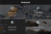 7 Apparel Jeans Labels Logo Mockup, a Bottom Mockup by Assyat (Thumbnail 2 of 16)