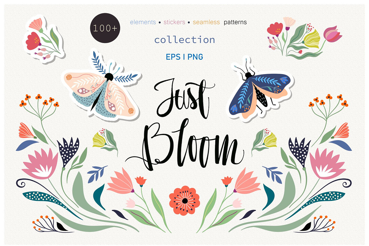 Just bloom, butterflies bundle, a Graphic by Letto studio (Photo 1 of 11)
