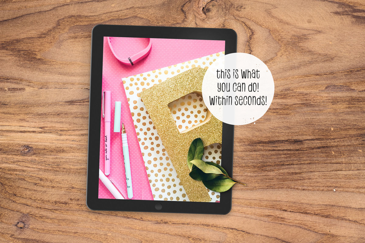 iPad™ Mockup with a Small Leaves, an iPad Mockup by Hype Your Prints (Photo 3 of 5)