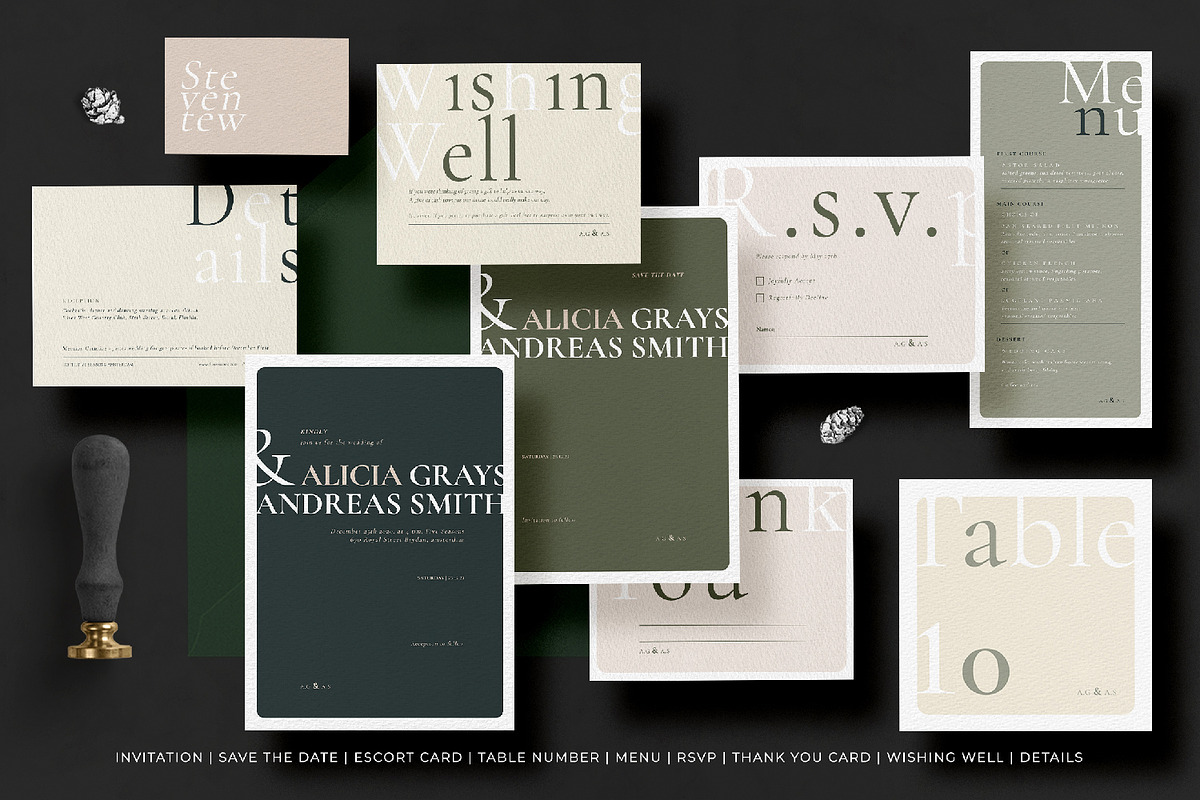 Minimal Colour Wedding Invitation, an Invitation Template by Azka Creative (Photo 4 of 4)