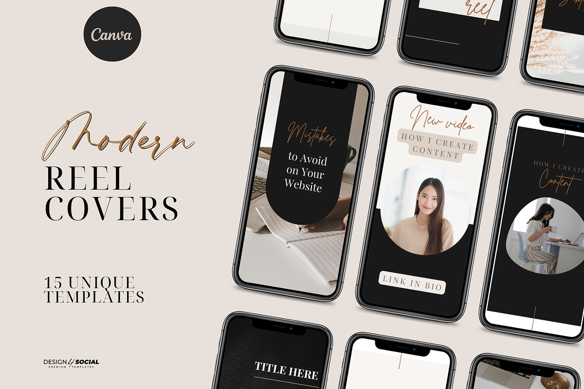 Modern Reel Covers Template, a Social Media Template by design4social (Photo 1 of 9)