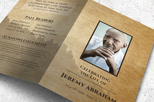 Cardboard Style Funeral Program