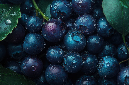 Bunches of plump blueberries, a Photo by Pavel_design