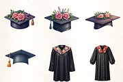 Graduation Cap ClipArt,Graduation Go, an Illustration by CrexoraLab (Thumbnail 5 of 5)