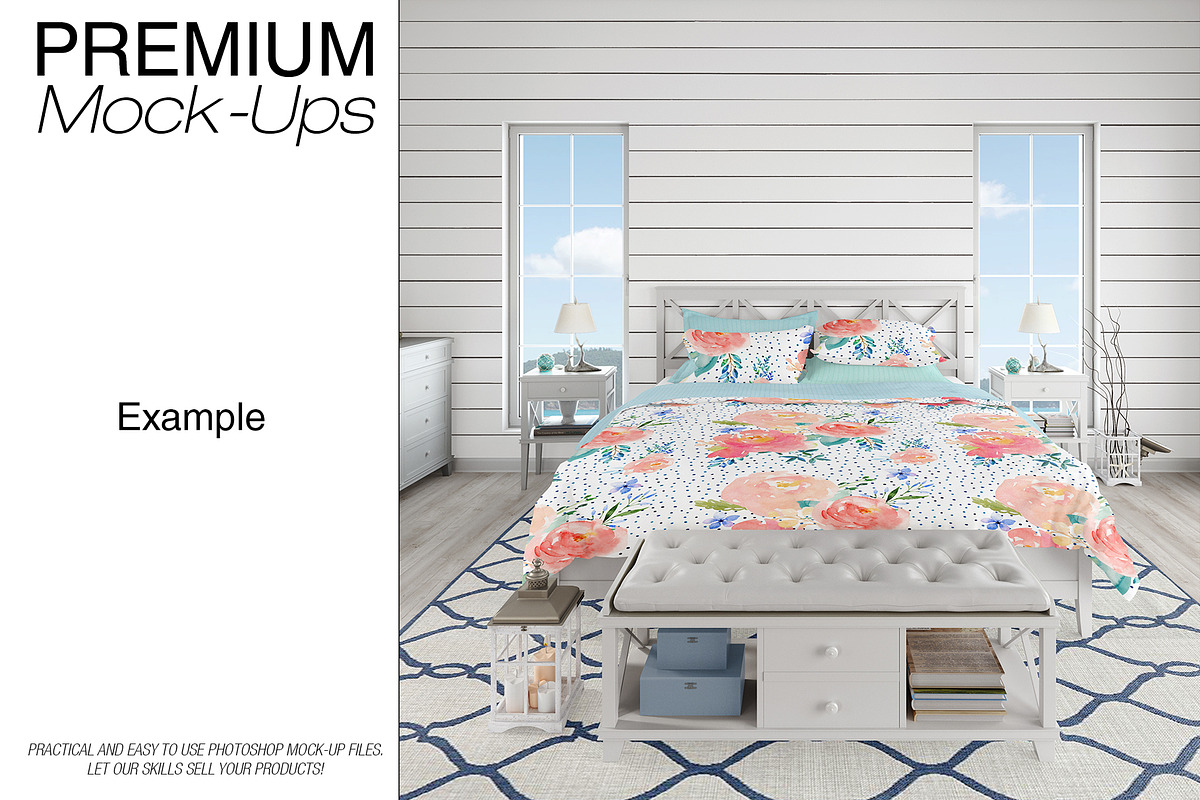 Bedding Mockups Coastal Style, a Product Mockup by mock-ups (Photo 12 of 18)