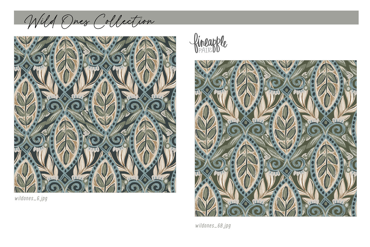 Boho Floral Digital Paper, a Pattern Graphic by FINEAPPLE (Photo 5 of 12)
