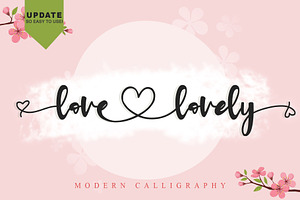 Love Lovely, a Script Font by Letterara