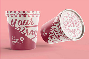 Ice Cream Cup Mockup, a Cups & Container Mockup by OneVectorStock