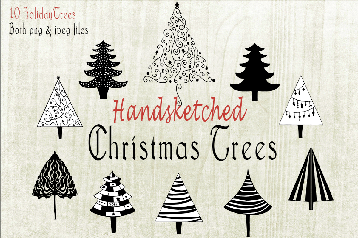 Handsketched Holiday Christmas Trees, a Decorative Illustration by Lone Star I&D (Photo 2 of 5)