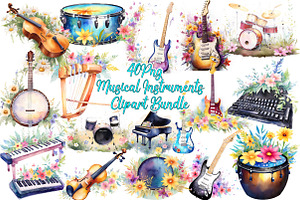 Musical Instruments, an Illustration by Wow Magic