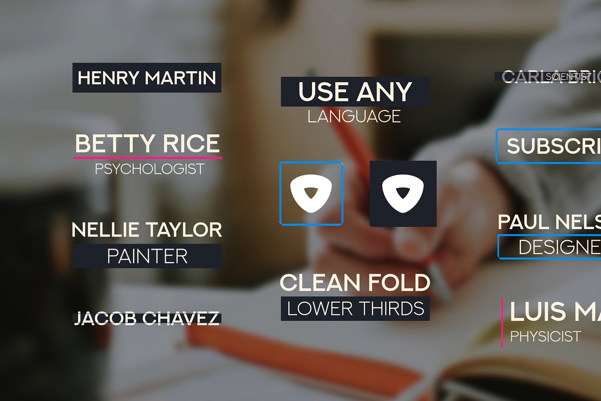 Clean Fold Lower Thirds Premiere Pro, a Templates & Theme by FlashFXbox (Photo 1 of 2)