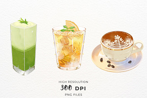 Drink Illustration Set