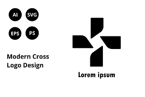 Modern Cross Logo Design, a Branding & Logo Template by Diya Studio