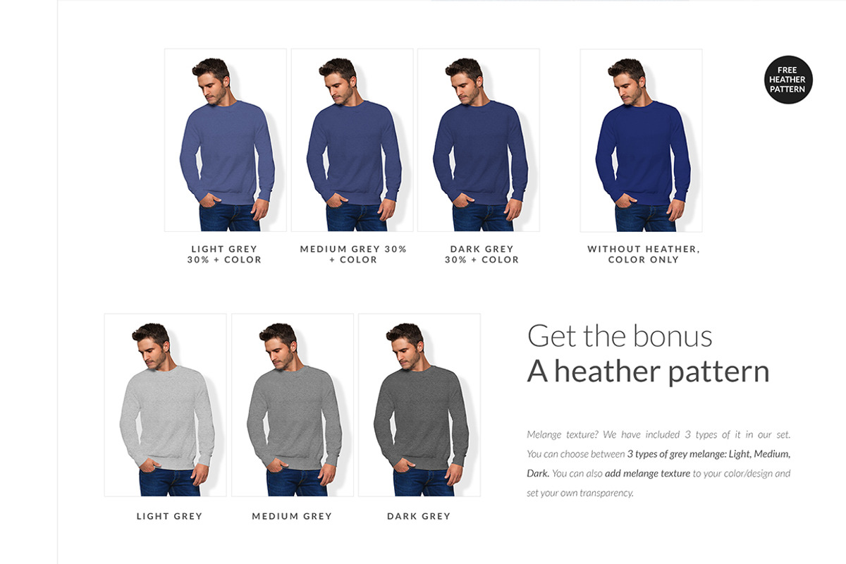 Men Sweatshirt Mockups Set FREE DEMO, a Books & Magazine Mockup by Apparel_Mockups (Photo 15 of 24)