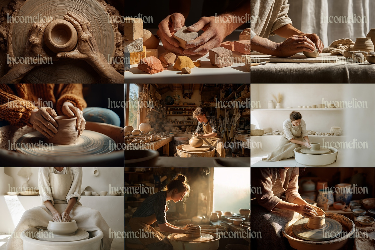 50 Aesthetic Pottery Stock Photos, a Person Illustration by Incomelion (Photo 2 of 13)