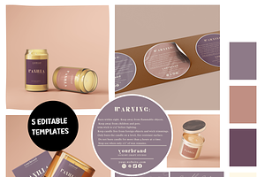 Candle Label Template Bundle Canva
