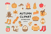 Autumn Season Clipart - Swiitery, a Seasonal Illustration by Iconixar & Friends (Thumbnail 1 of 2)
