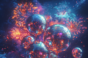 New Years Glowing Futuristic Effects, a Background Graphic by Printable Treasure (Thumbnail 4 of 4)