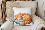 Cute Cats Clipart Watercolor PNG, an Object Illustration by MockupWizard (Thumbnail 5 of 5)