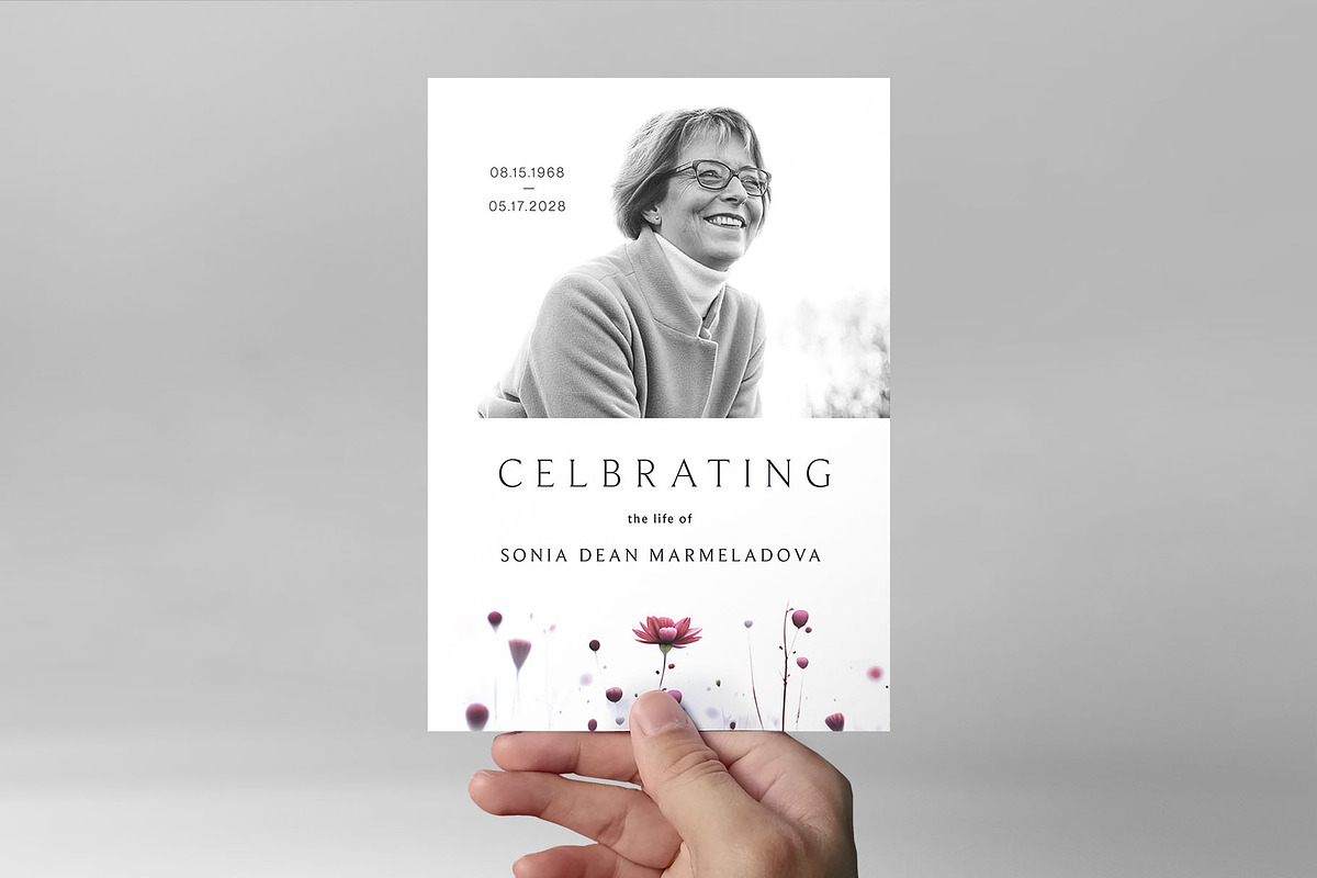 Floral Funeral Template, a Flyer Template by BrandPacks (Photo 4 of 6)