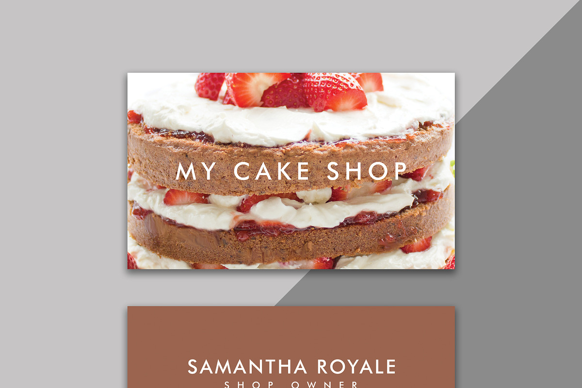 Cake or sweet shop beautiful card, a Business Card Template by Creative Designs (Photo 2 of 2)