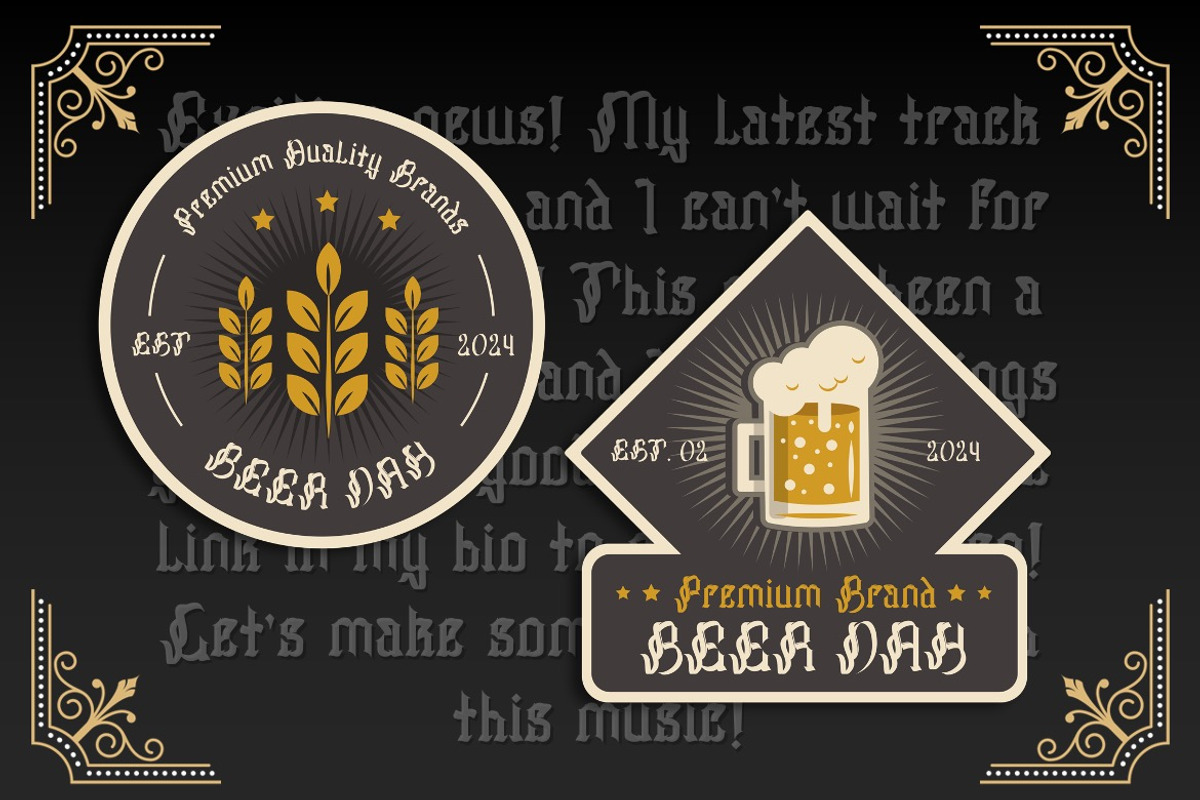 Huffles - Display Blackletter Font, a Blackletter Font by Dhabee (Photo 13 of 16)