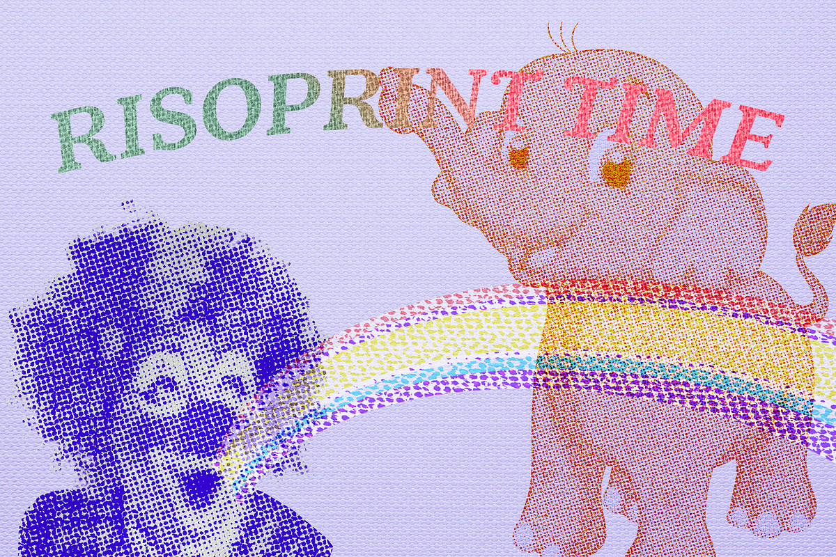 Risoprint Halftone Grain effect, a Texture Graphic by Alexiva (Photo 3 of 6)