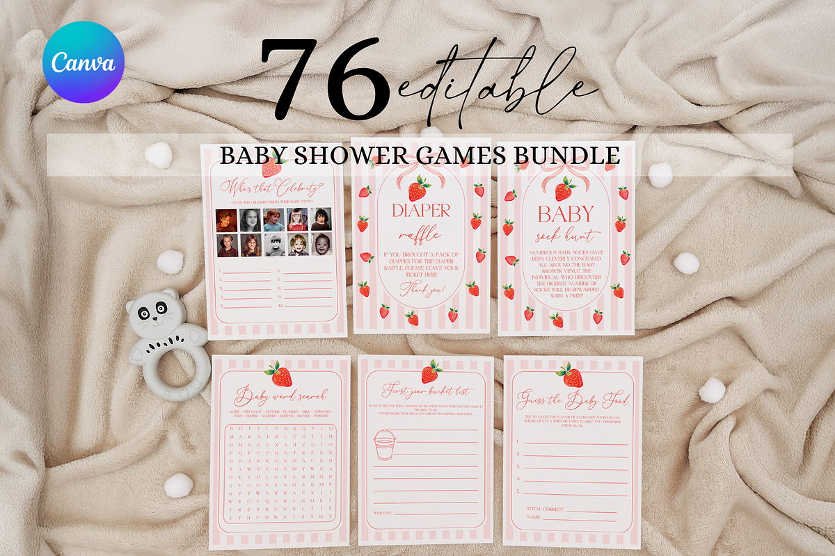 Girl Berry First Shower Games, a Templates & Theme by Digital_Mind (Photo 1 of 6)
