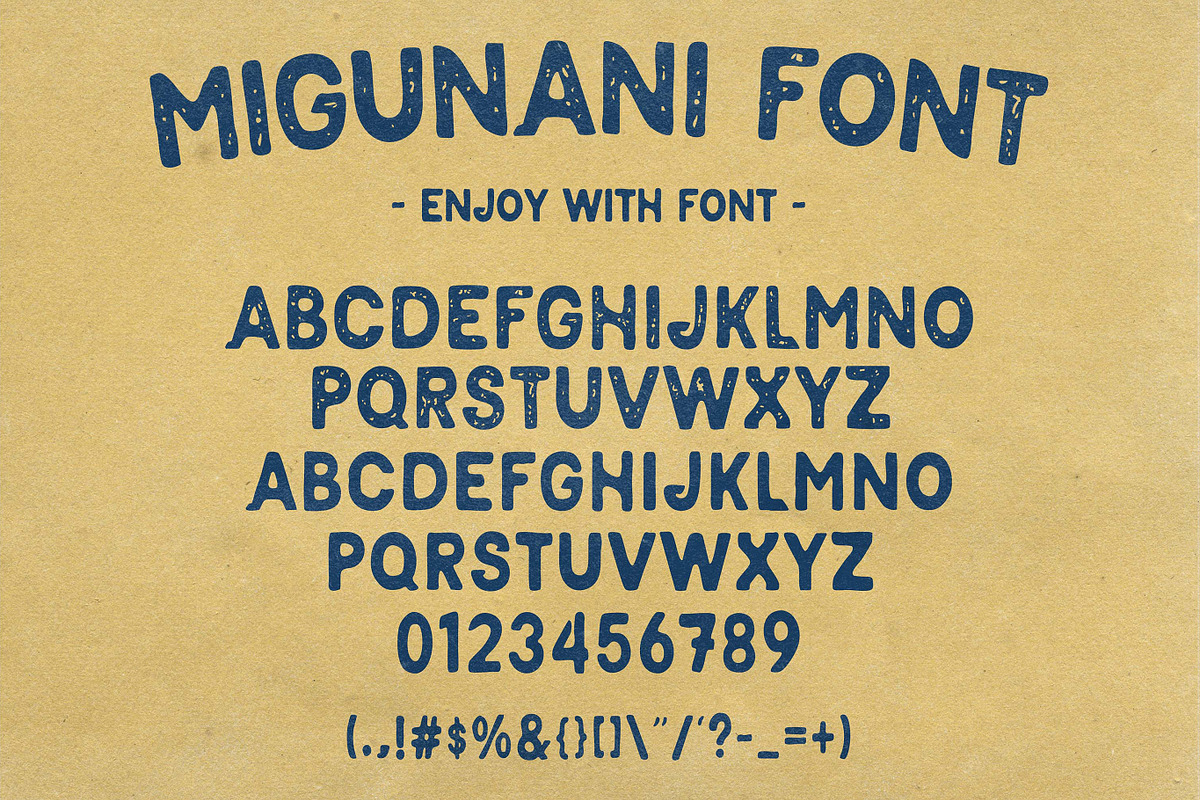 Migunani Typeface, a Sans Serif Font by Oldden Works (Photo 2 of 5)