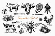 Vintage Fonts & Graphics Bundle, a Handwritten Font by Harry Kasyanov (Thumbnail 10 of 16)