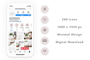 200 Instagram Story Highlight Icons, a Social Media Template by Blog&Glow (Thumbnail 4 of 4)
