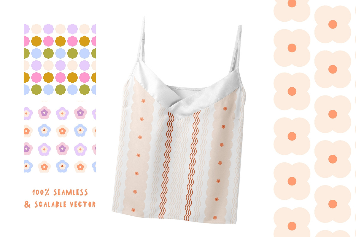 Wave & Blossom Seamless Patterns, a Pattern Graphic by PaperJamLab (Photo 20 of 21)